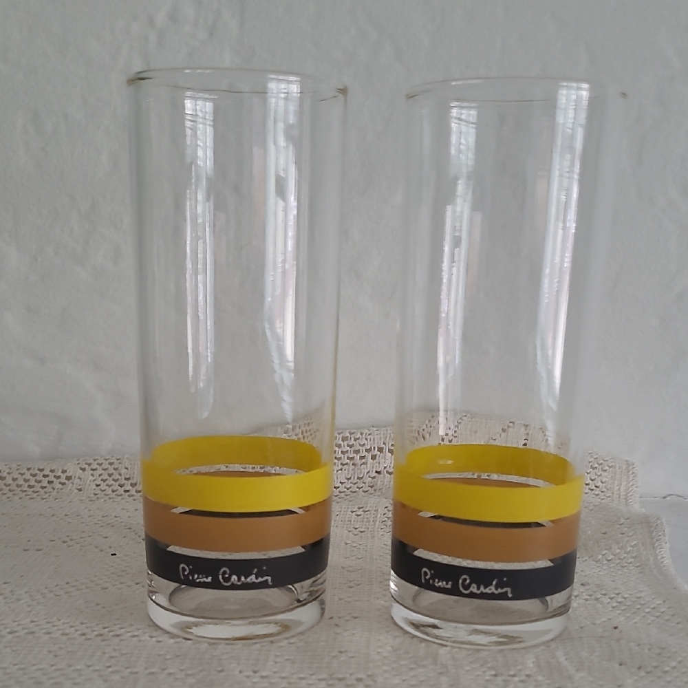 Set Of 2 Pierre Cardin Hi-Ball Glasses